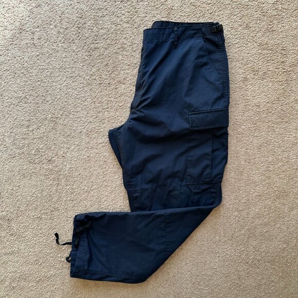 Propper Pants Mens XL 40x31 High Rise Cargo Navy Blue Ripstop Pockets - Picture 1 of 12